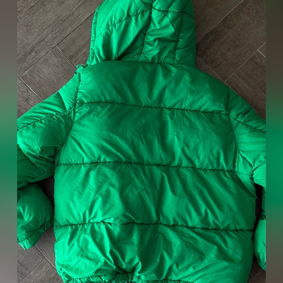 Oversized Streetwear H&M Puff Green Winter Jacket | Small - Picture 9 of 9